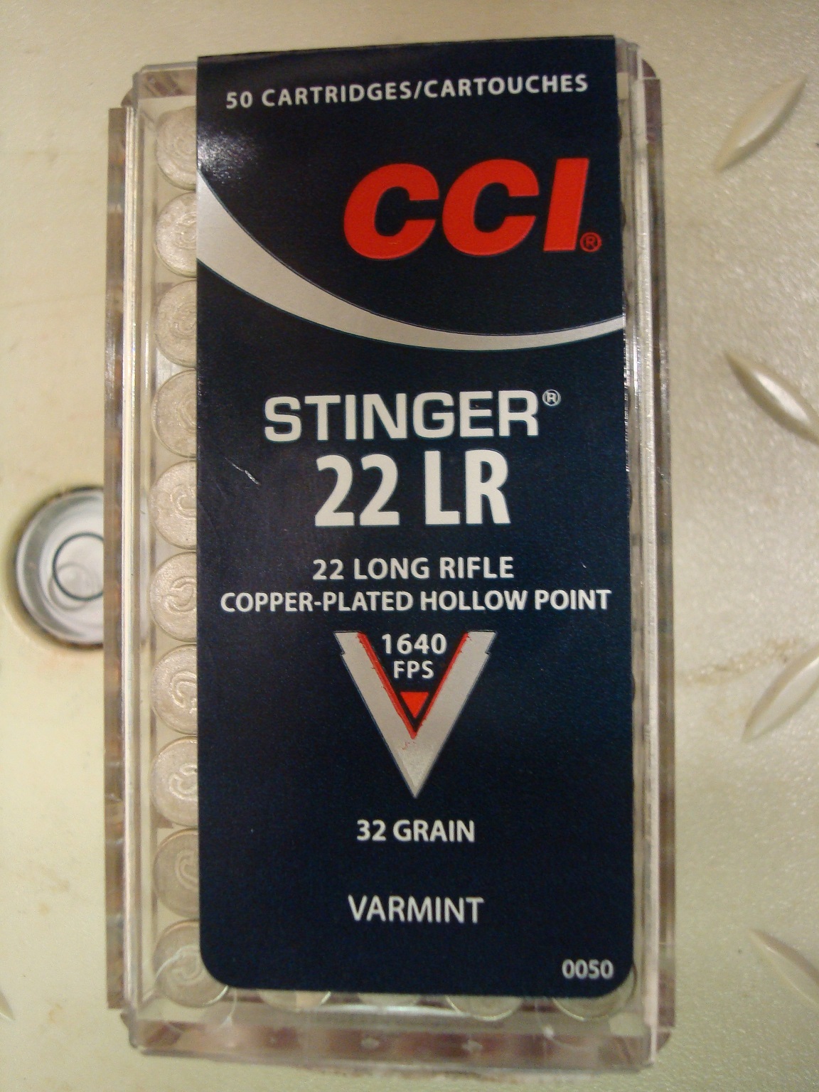 CCI - .22lr "Stinger" 32 gr Copper Plated Hollow Point - 50 Rnds